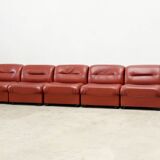 Faux leather modular Italian sofa