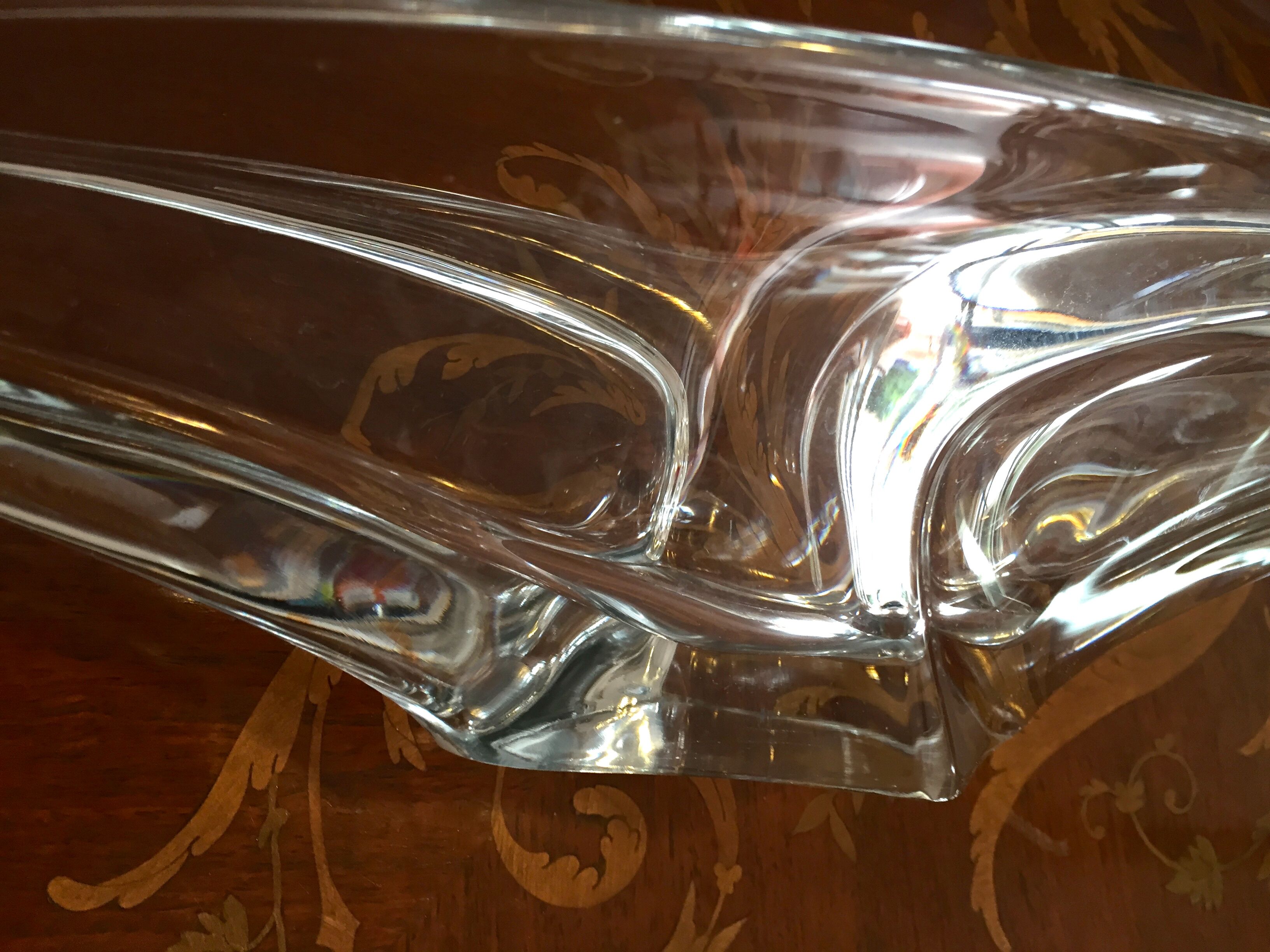 Long crystal fruit cup 1950 for thread or center table