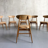 Series of 6 chairs, France 1960