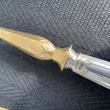 Salad cutlery service, filled silver, gold metal, France