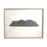 Black engraving signed by Wolfgang Gafgen, circa 1975