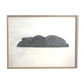 Black engraving signed by Wolfgang Gafgen, circa 1975