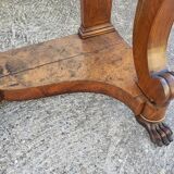 Empire restauration console with marble top in walnut from the 19th century