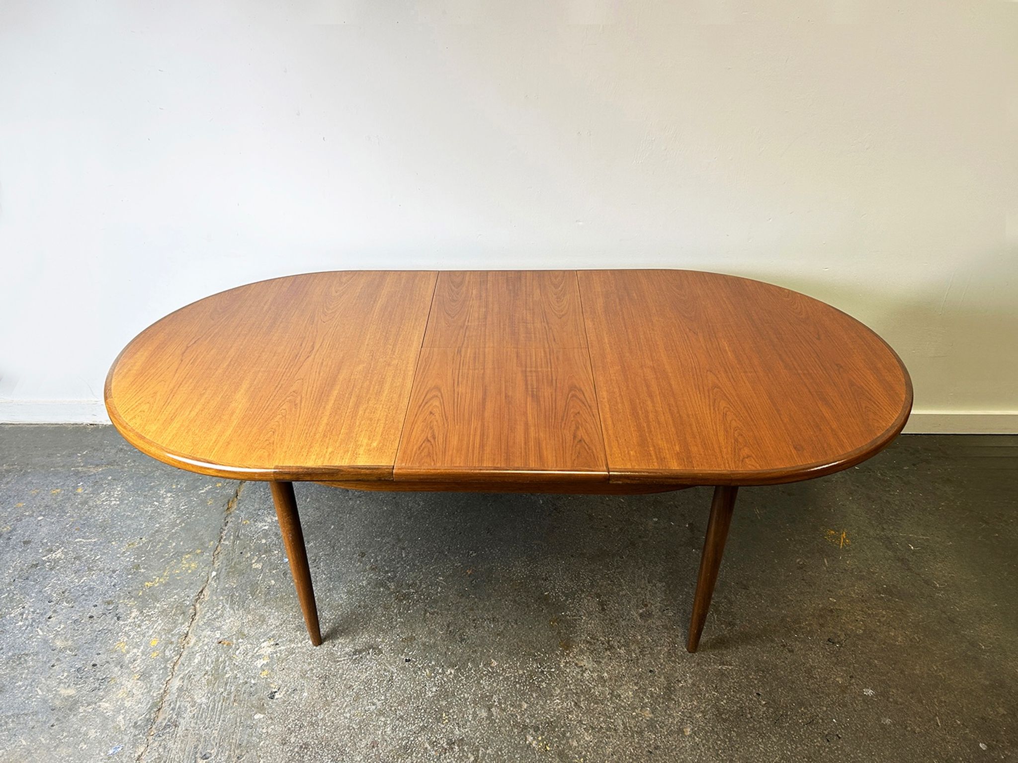 G Plan Fresco Mid Century Teak Extending Oval Dining Table Late 1960s 1970s