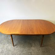 G Plan Fresco Mid Century Teak Extending Oval Dining Table Late 1960s 1970s