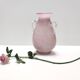 Postmodern pink scavo glass vase