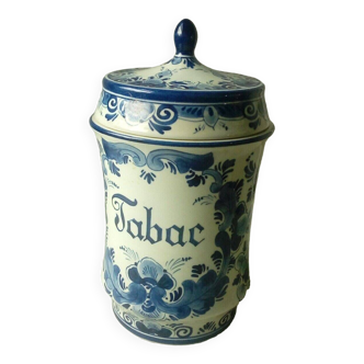 Delft blue earthenware tobacco pot regina holland