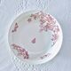 Large 19th century pink ironstone salad bowl with birds, dragonfly and butterflies, Badonviller