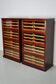 English Haberdashery Shop Cabinet with Glass Fronted Folding Doors, Ca 1920