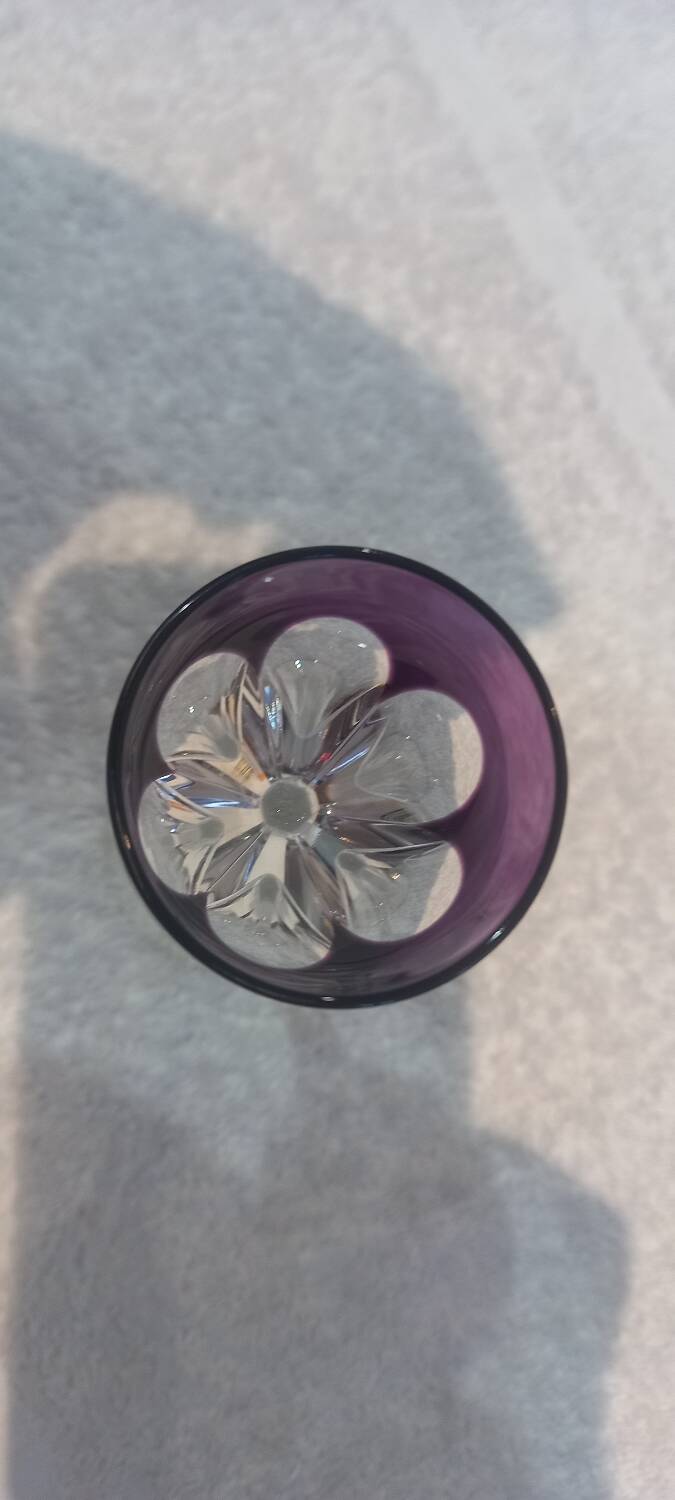 Baccarat Genove Amethyst Crystal Vodka Shot Glass