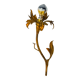 "Fleur de lys" wall light by Ferro Arte, metal and gold leaf, Spain, 1970