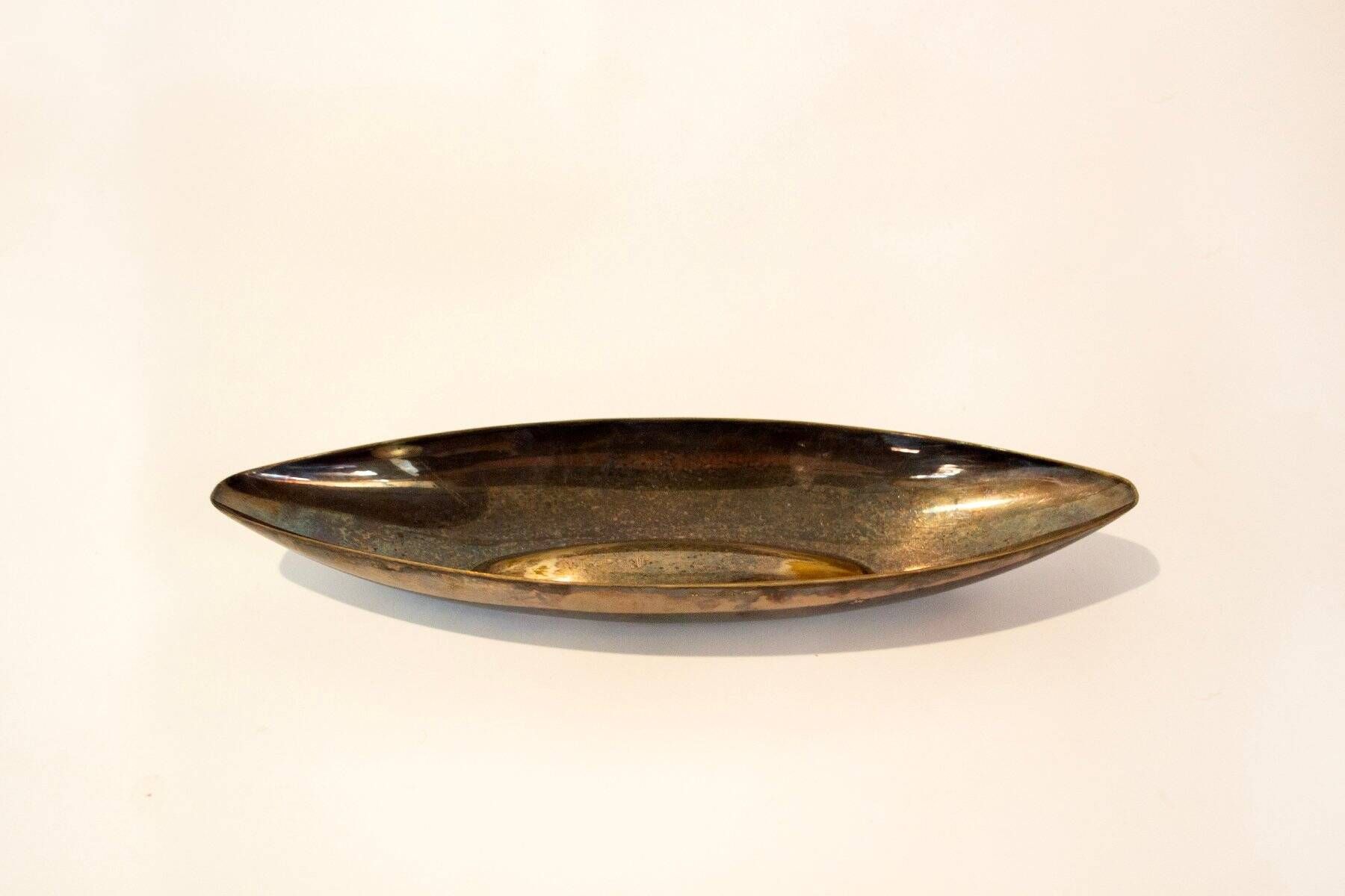 Vintage silver-plated tray from Christofle, France, 1950.