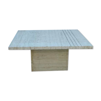 Travertine coffee table