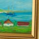 Original vintage landscape painting on panel – Hans Hansen