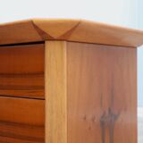 Pair of solit walnut nightstands bedside table late 1970s