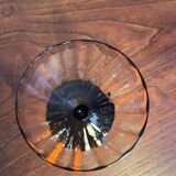 Art Deco sorbet ice cream cup in bubbled glass from the 60s