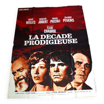 Original cinema poster "The Prodigious Decade" 1971 Orson Welles Chabrol 120x160 cm