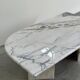 Large Italian postmodern marble coffee table, sculptural vintage stone table, 1980s