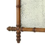 Antique Wooden Faux Bamboo Mirror France 40x34cm