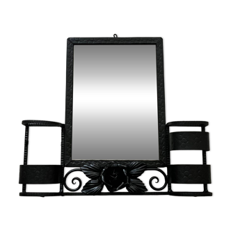 Wrought iron Art Deco mirror