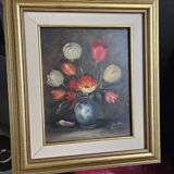 Still life painting on canvas