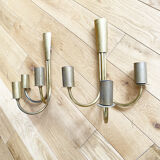 Set of 2 brass wall lights