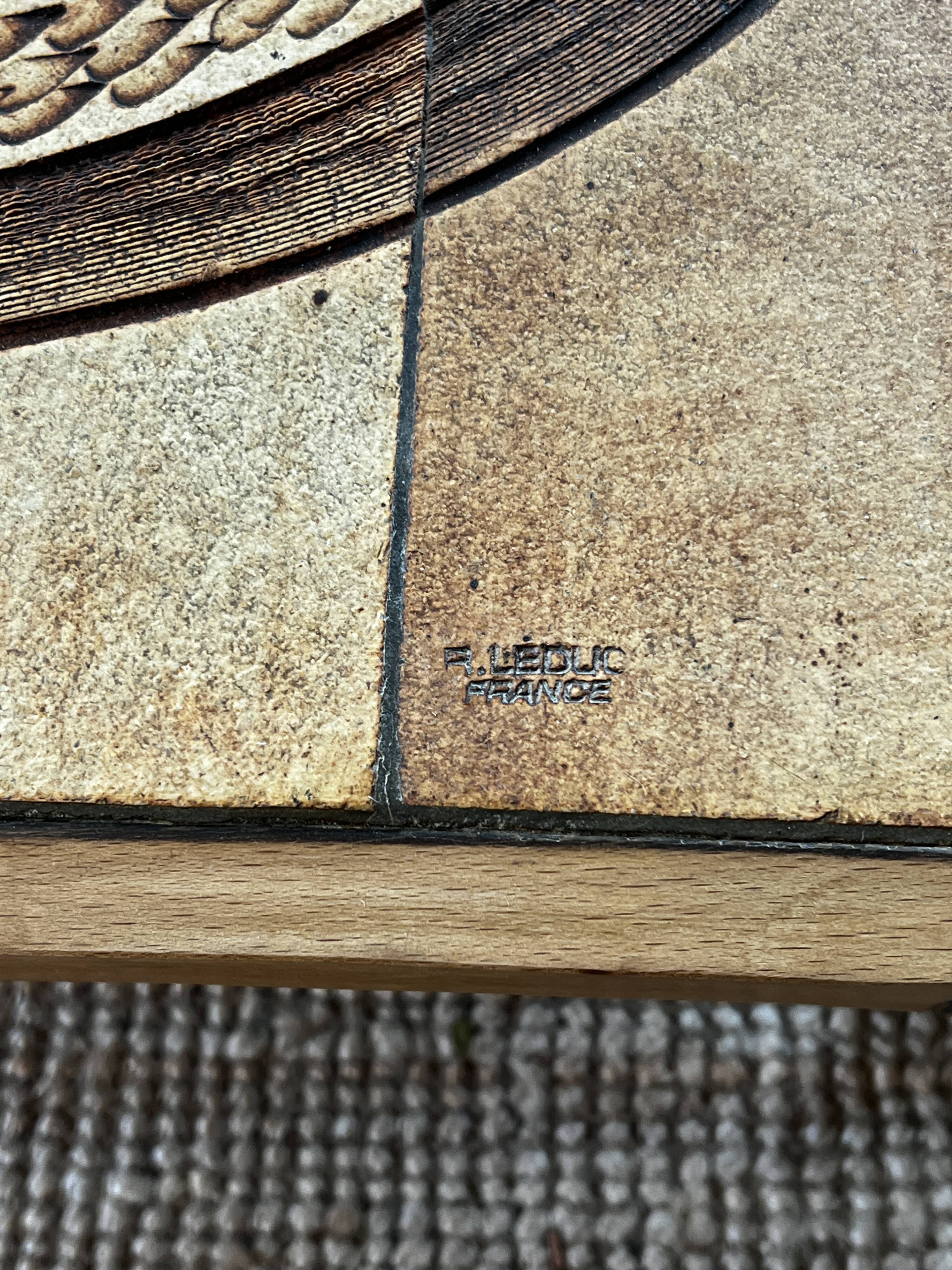 Table basse Raymonde Leduc modèle "Colombe" Vallauris 1960