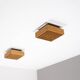 Square 1970s Pine Falkenbergs Belysning Flush Mounts, Sweden, 1970s