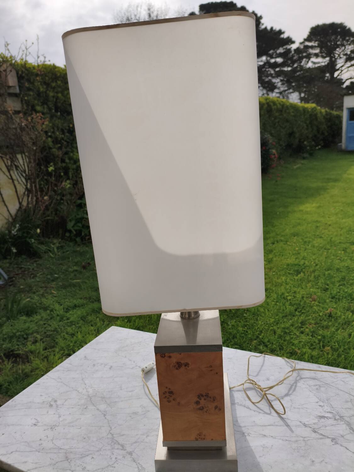 Elm burl lamp