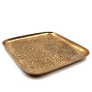 Modern solid brass tray / vide poche, Atelier Ventrella Italy 1980s