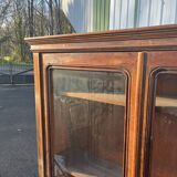 Large Old Glass Library – Double Glass Door – Wood