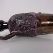 Purple & Gold Lava 321/3 Ceramic Vase from Ruscha, 1960s