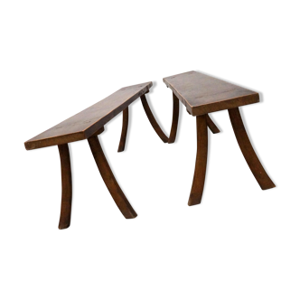 Paire de bancs anciens
