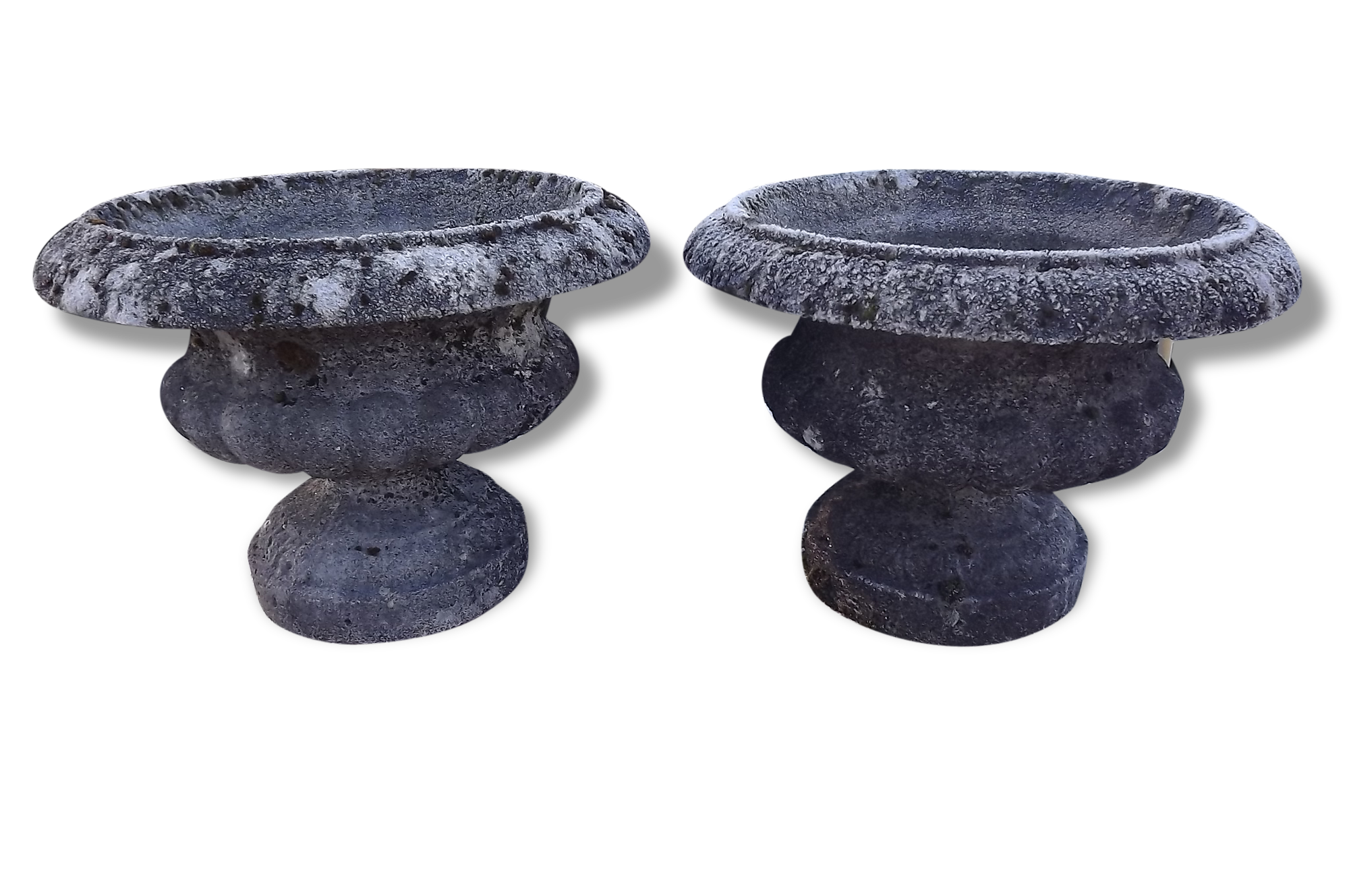 Paire de Vases en Pierres Reconstituées