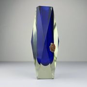Murano Blue Sommerso Vase, Vintage, Italy, 1970s