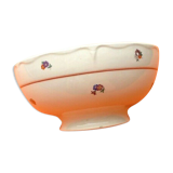 Salad bowl faience floral decoration, 1930