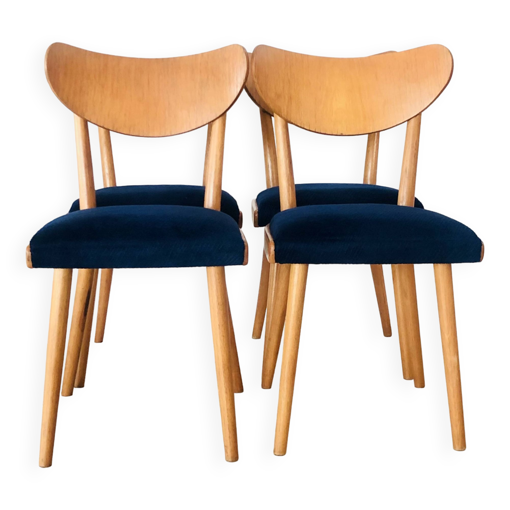 Chaises en bois de hêtre, Tchécoslovaquie années 50