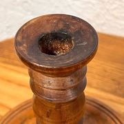 Vintage wooden candle holder