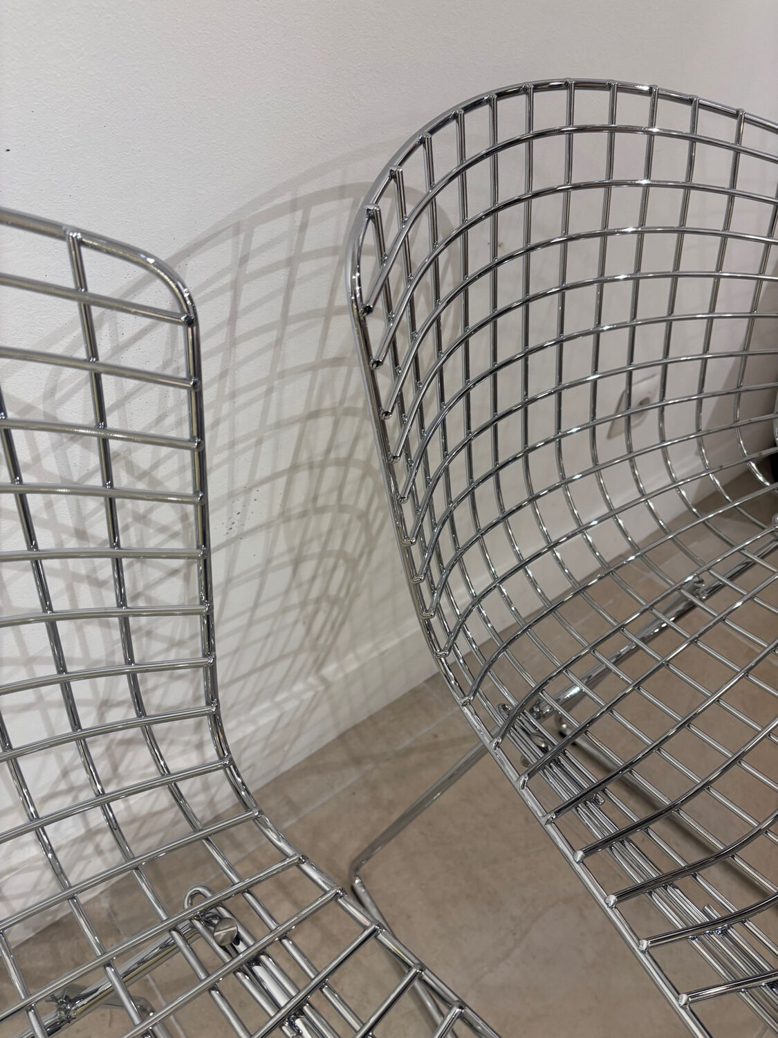 Set of 4 Harry Bertoia chairs for Knoll