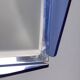 Lampe de plafond en verre bleu au design italien des années 1970.