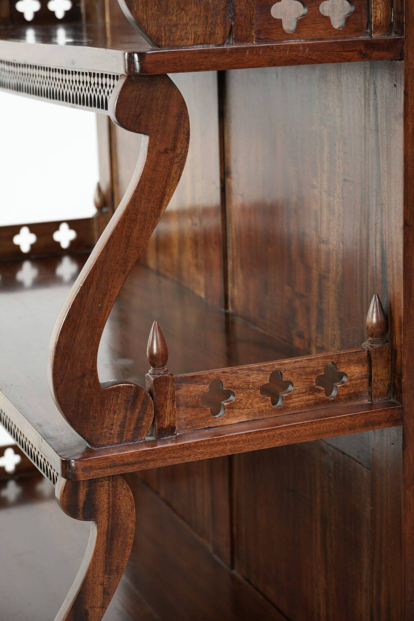 Elegant wooden  bookcase with a classic English look from the 20th century