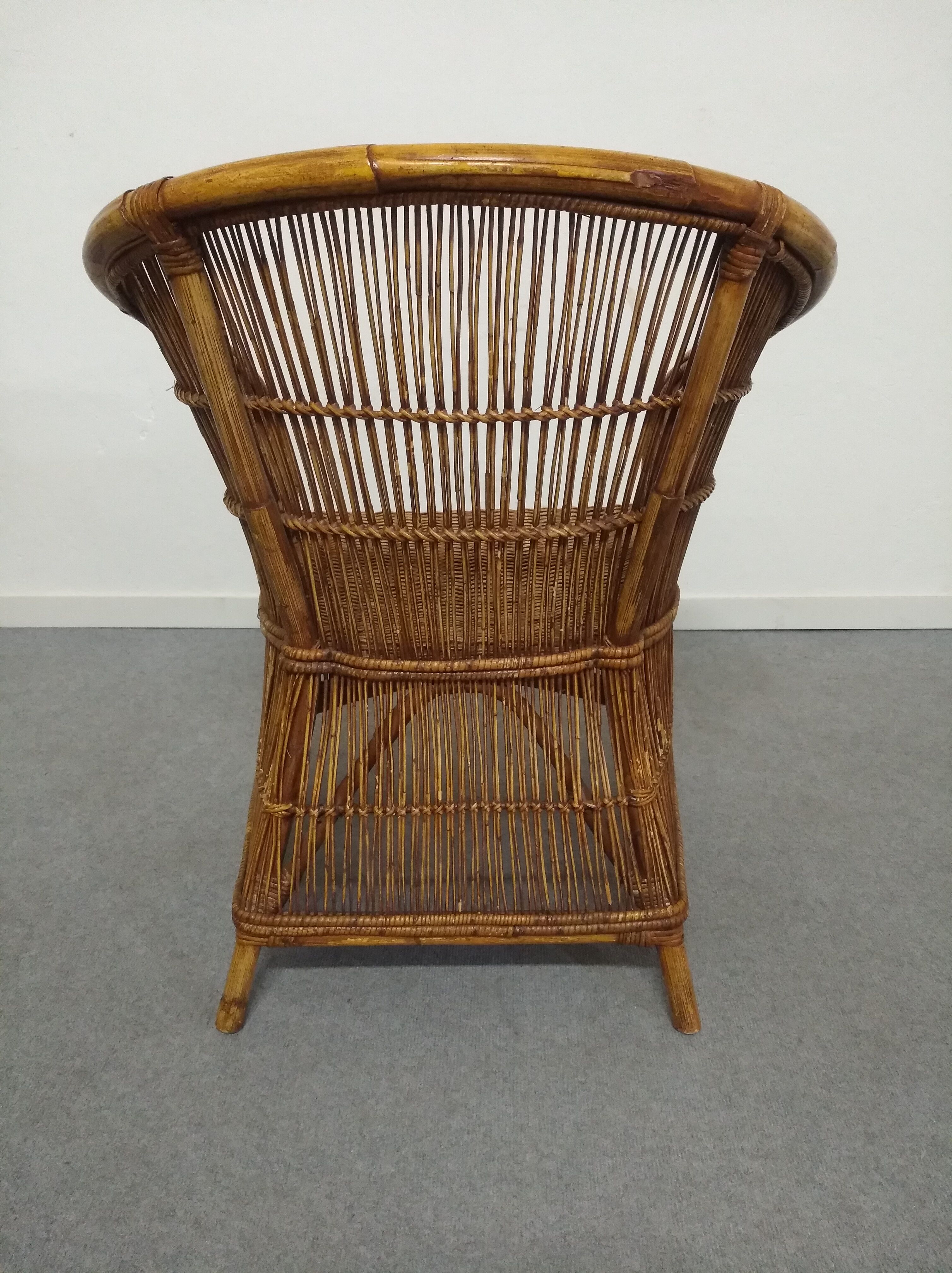 Bamboo and rattan lounge set