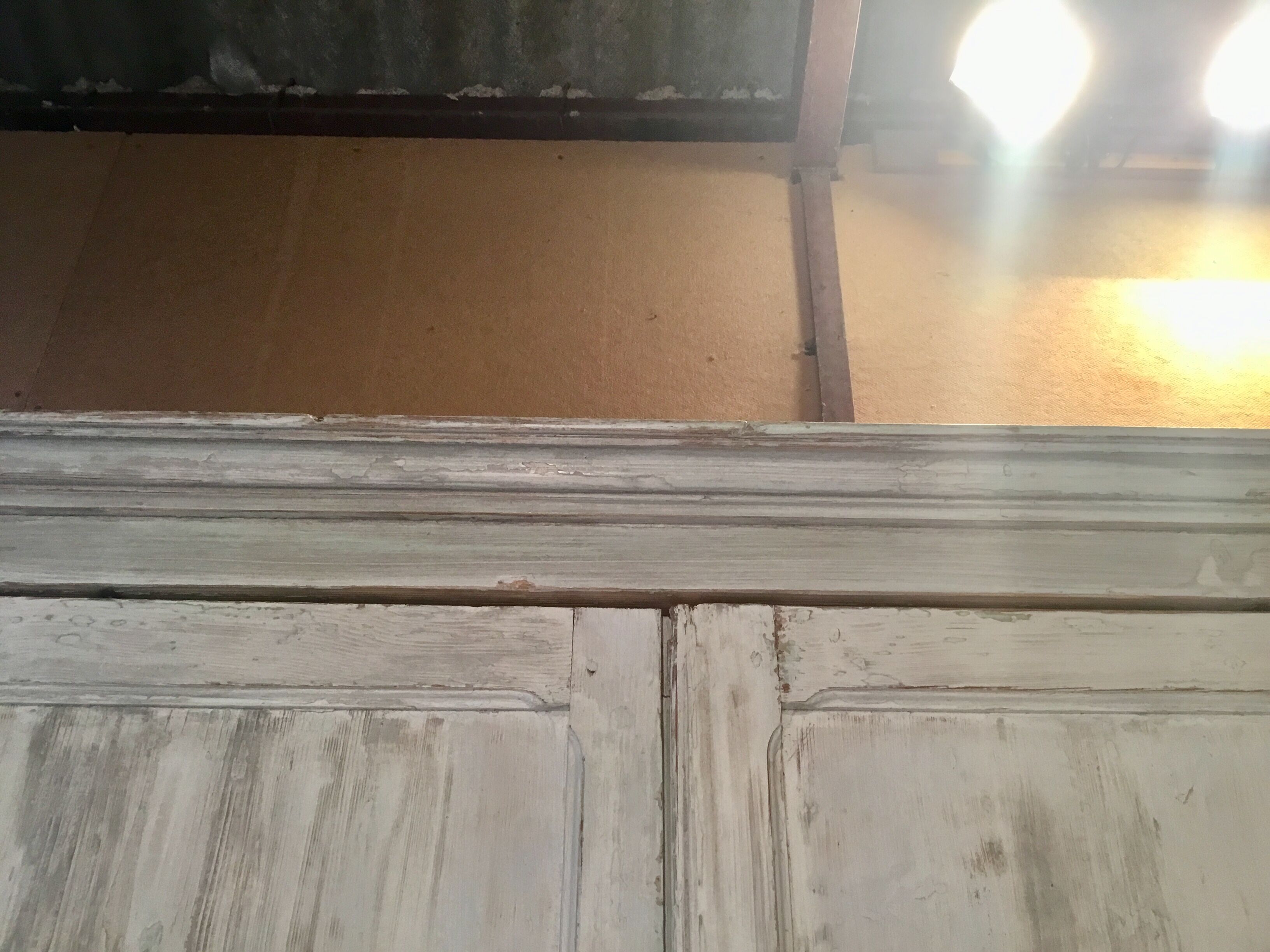 White patinated wardrobe