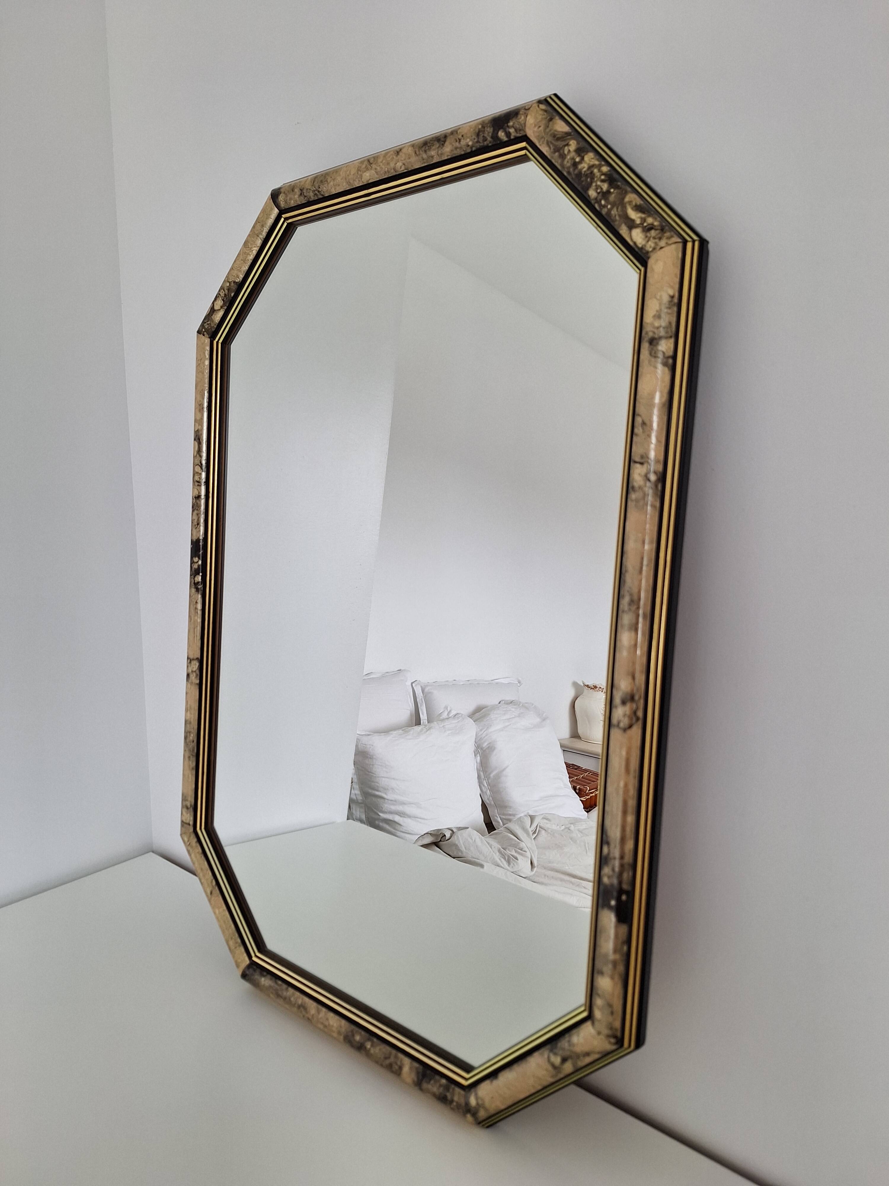 Vintage octagon mirror