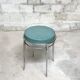 Bauhaus turquoise metal stool