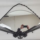 Art deco wrought iron mirror