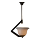 White Murano Glass Ceiling Lamp with Gold Metal Trim – 1980s Italian Vintage Triangular Chandelier