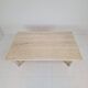 Robust Italian Travertine Coffee Table With two 3-leg Feet, 1980s