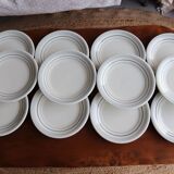 12 flat plates italy ceramic quadrifoglio