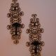 Pair of vintage black metal sconces
